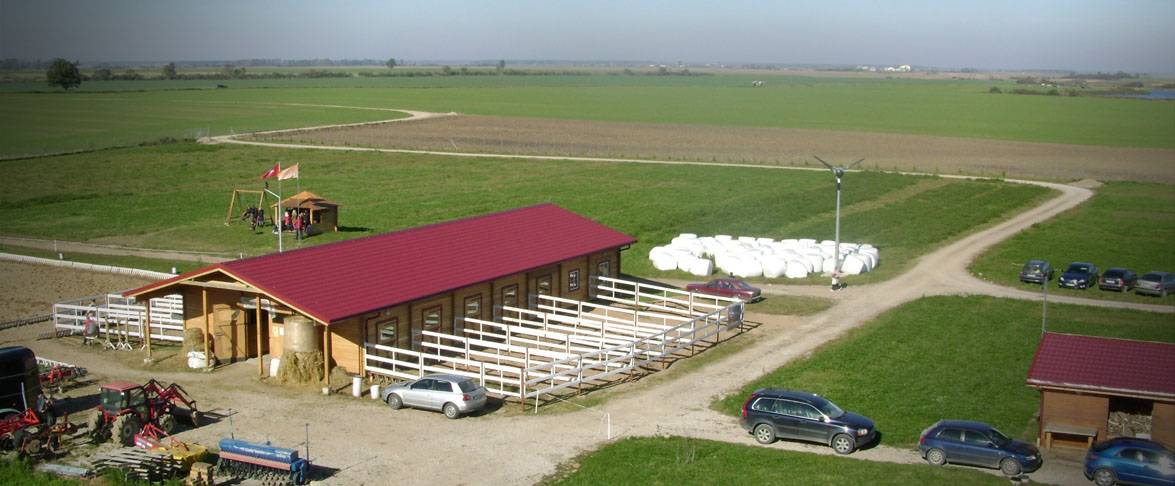 Stables in Kaunas district from the sky